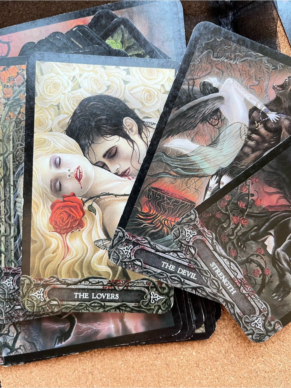Phantasmagoria Gothic Tarot Deck Book Set Dark Art Card Game OOP - Picture 3 of 9